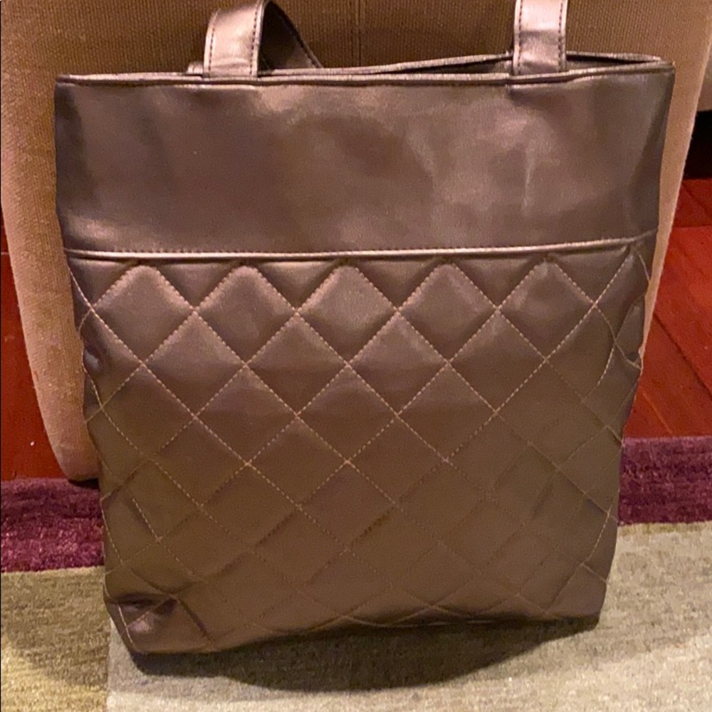 ~Borghese~ Bronze Quilted Tote Bag